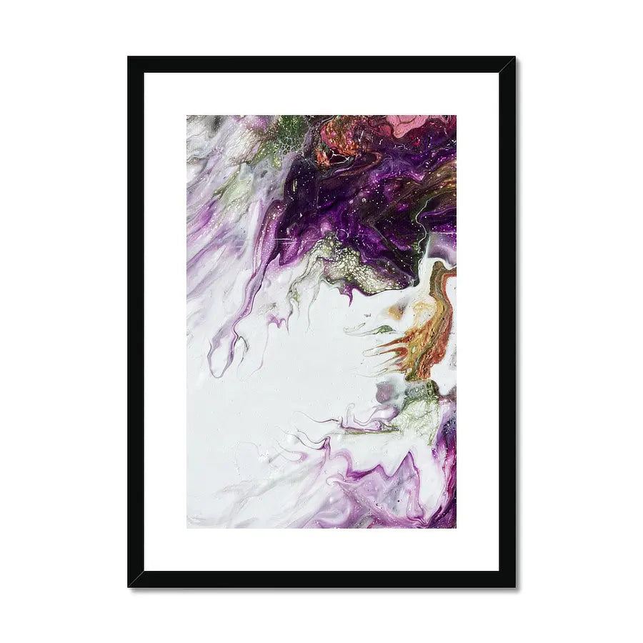 Passion Royale  - framed luxury paper print in purple