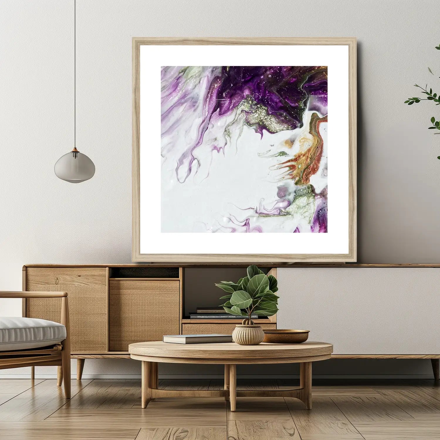 Passion Royale  - framed luxury paper print in purple