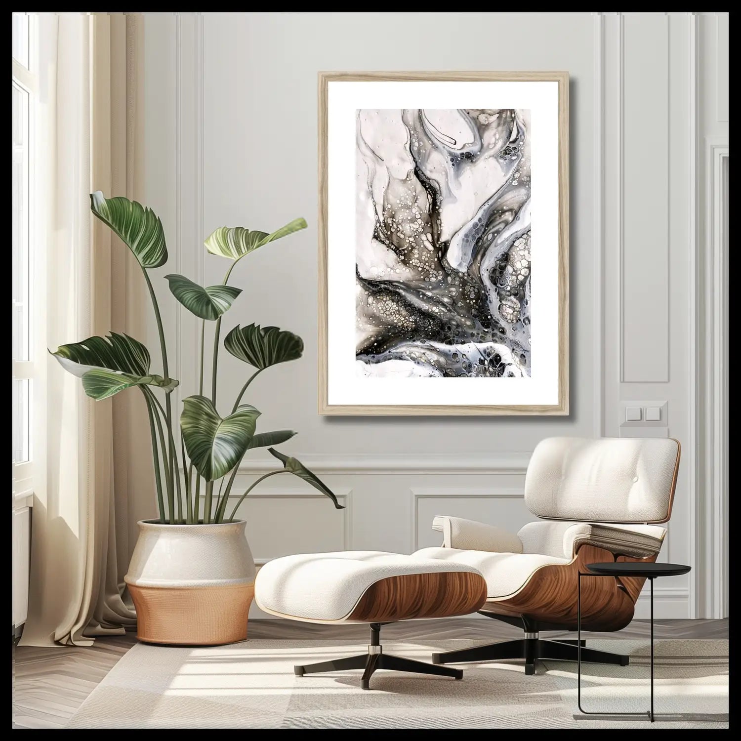 Monochrome Attraction - framed wall art in black and white