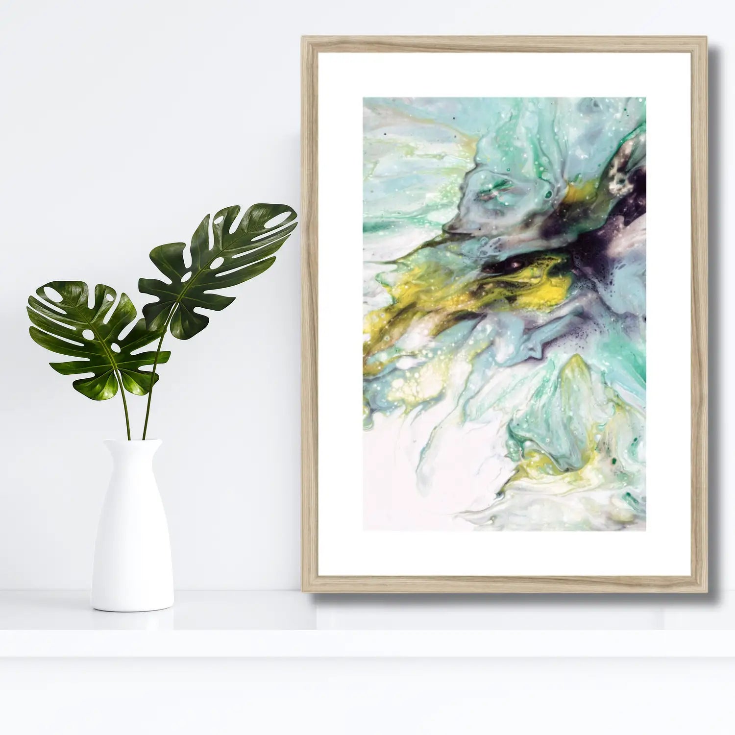 Majestic Fusion - fine art print in turqouise