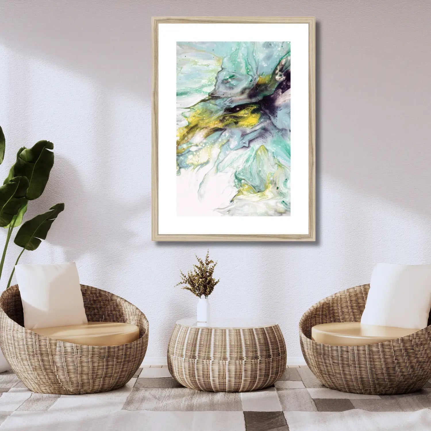 Majestic Fusion - fine art print in turqouise