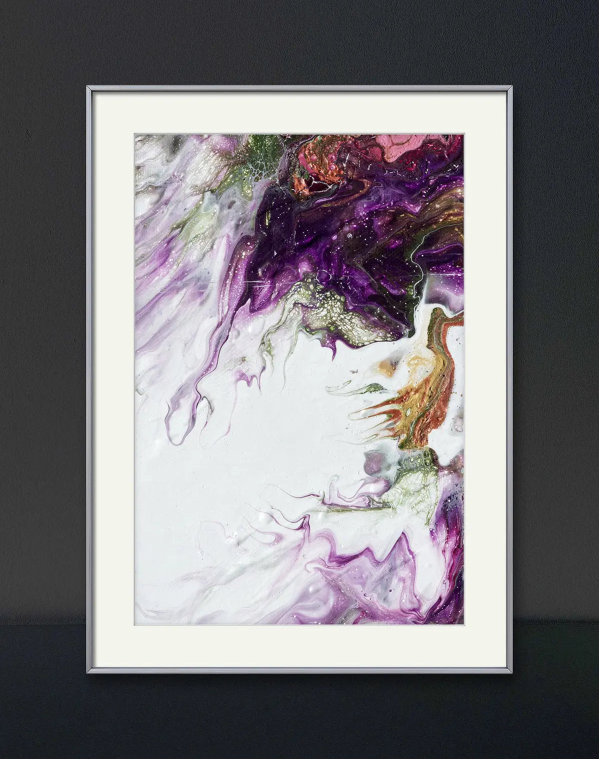 Passion Royale  - framed luxury paper print in purple