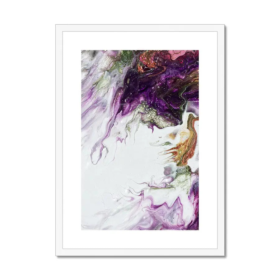 Passion Royale  - framed luxury paper print in purple