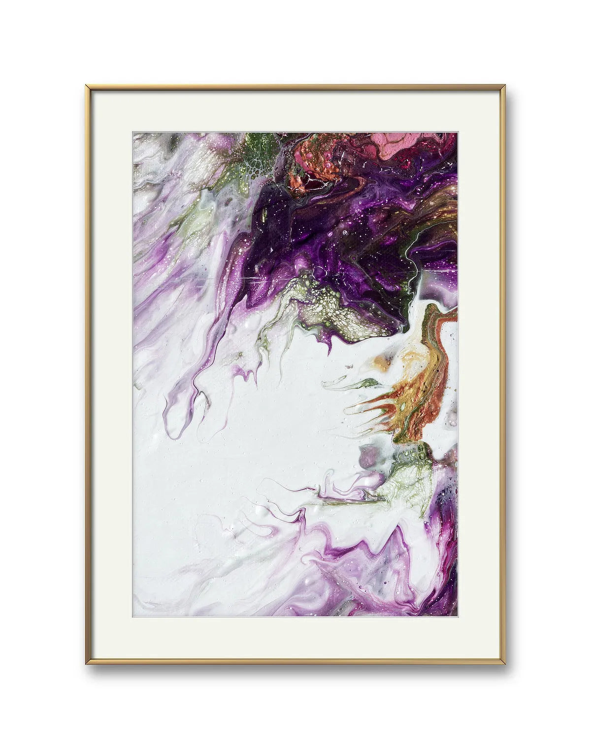 Passion Royale  - framed luxury paper print in purple