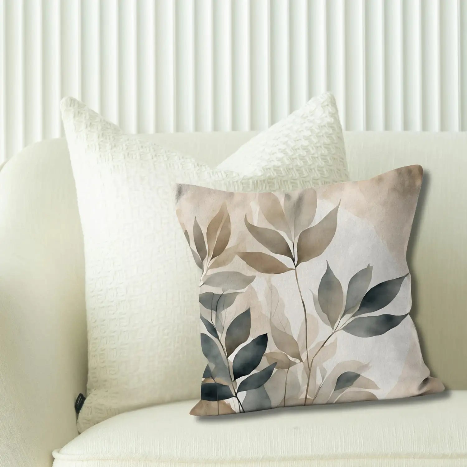 Calm - Chic floral throw pillows, minimalist & handmade