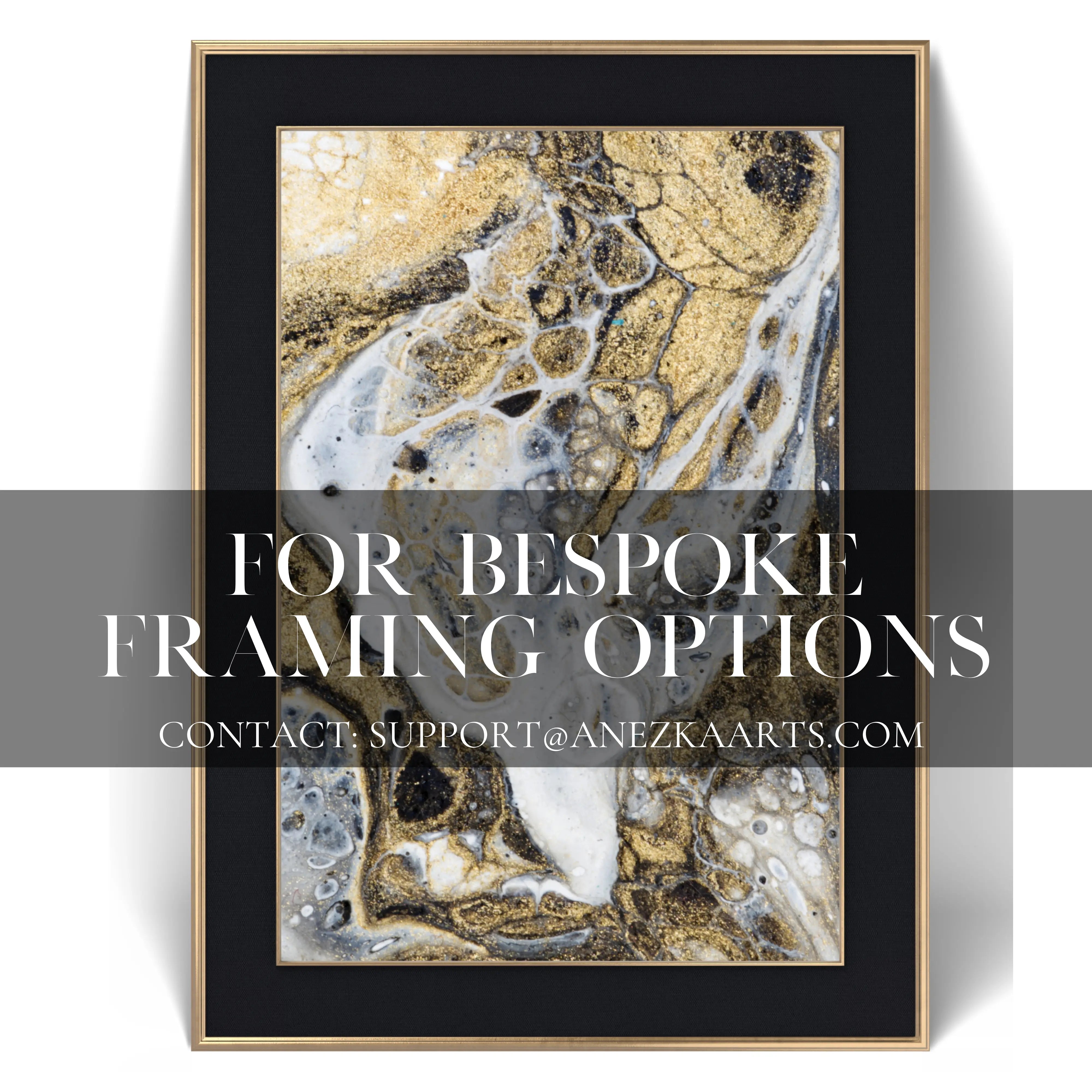 Gold Is The New Black | Luxury Abstract Art Print