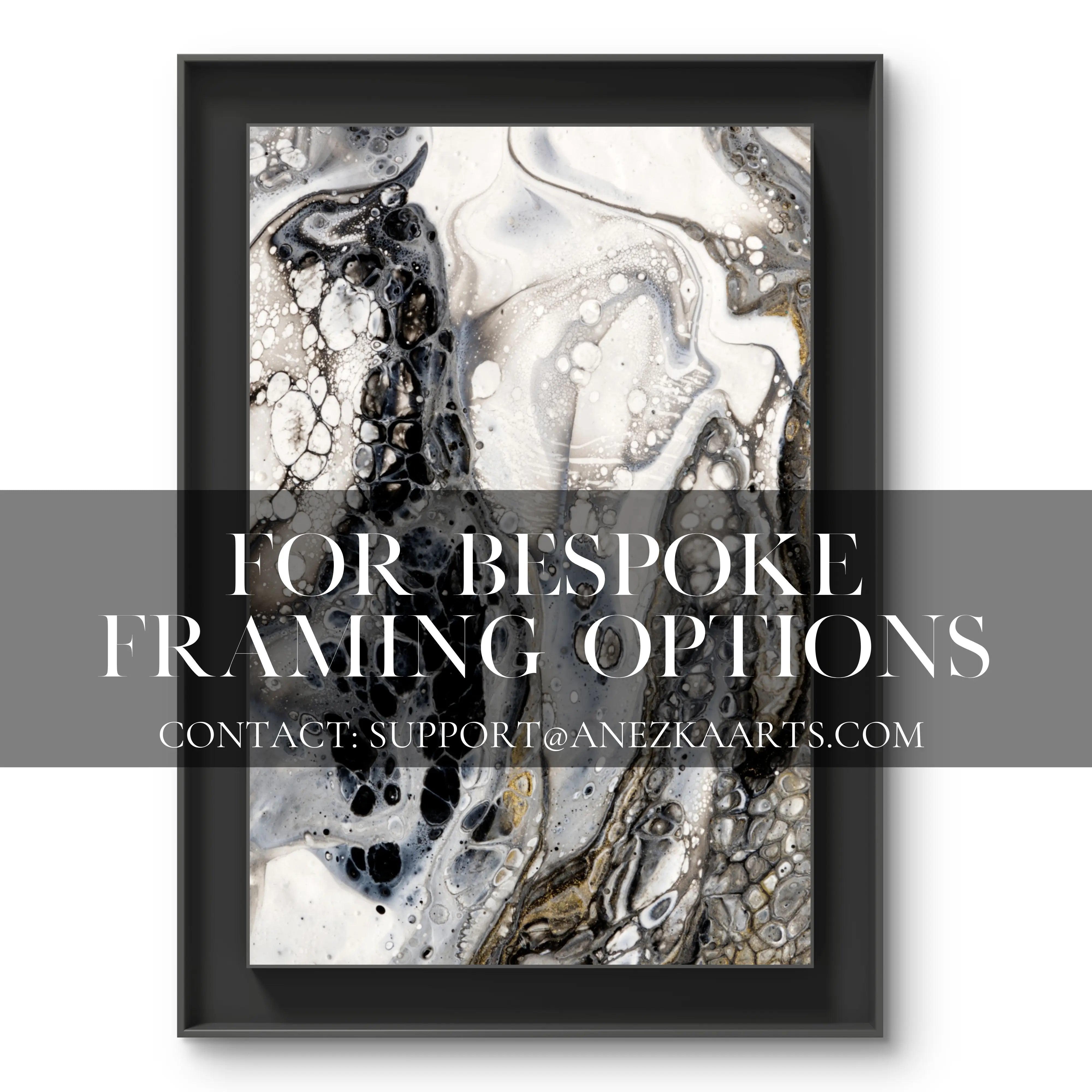 Less Is More | Luxury Black and White Abstract Wall Art