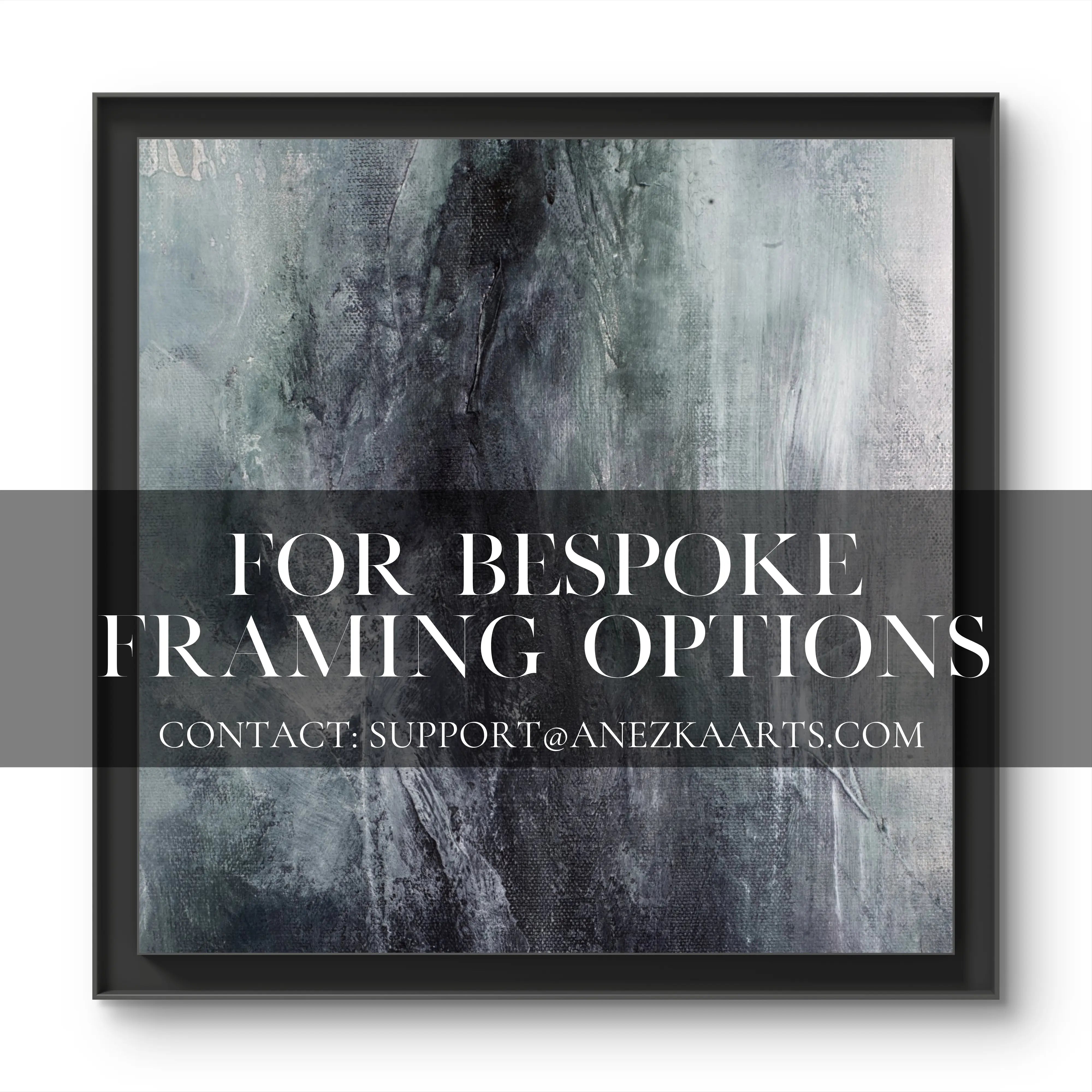 Mystical Serenity | Abstract Canvas Wall Art Print in Grey, Steel, and White