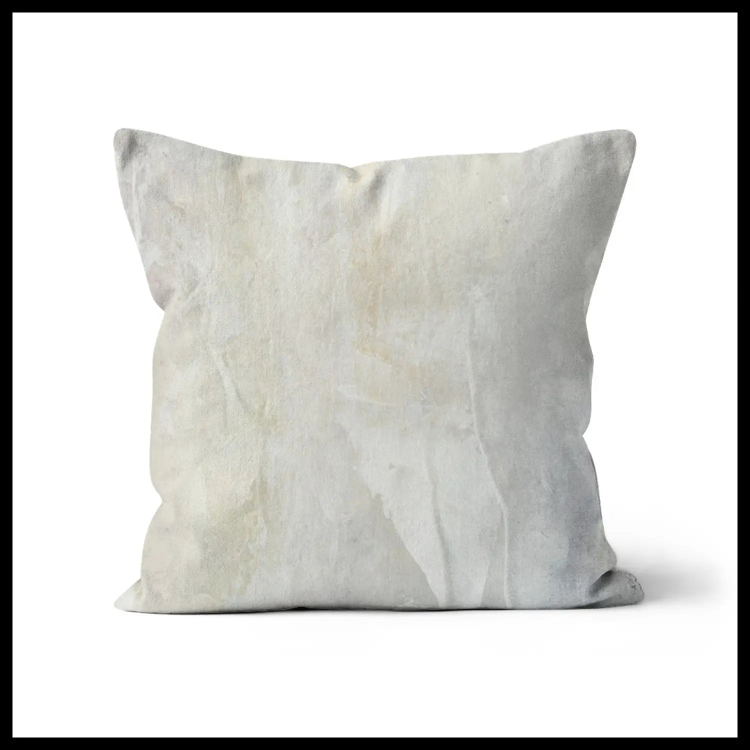 Creamy Finesse - Bespoke Minimalist White Throw Pillow