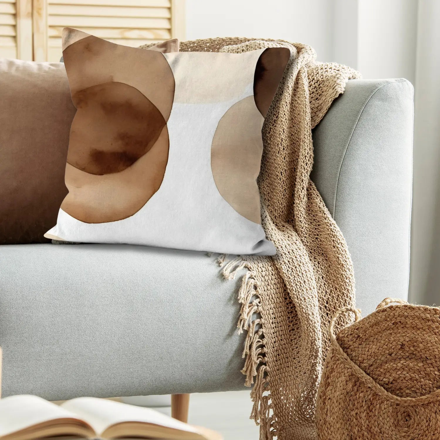 Eartly Tones Bespoke Bronze Throw Pillow - A Touch of Terracotta Luxury