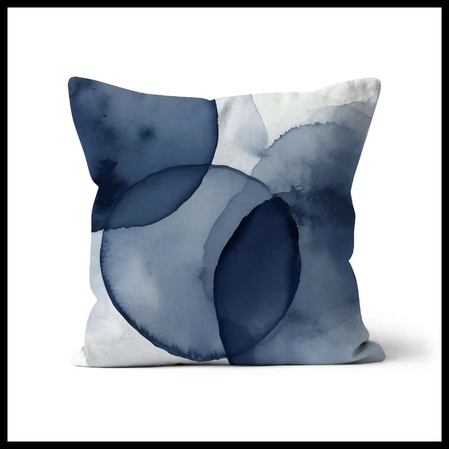 Indigo Love - Bespoke Abstract Sofa Cushion