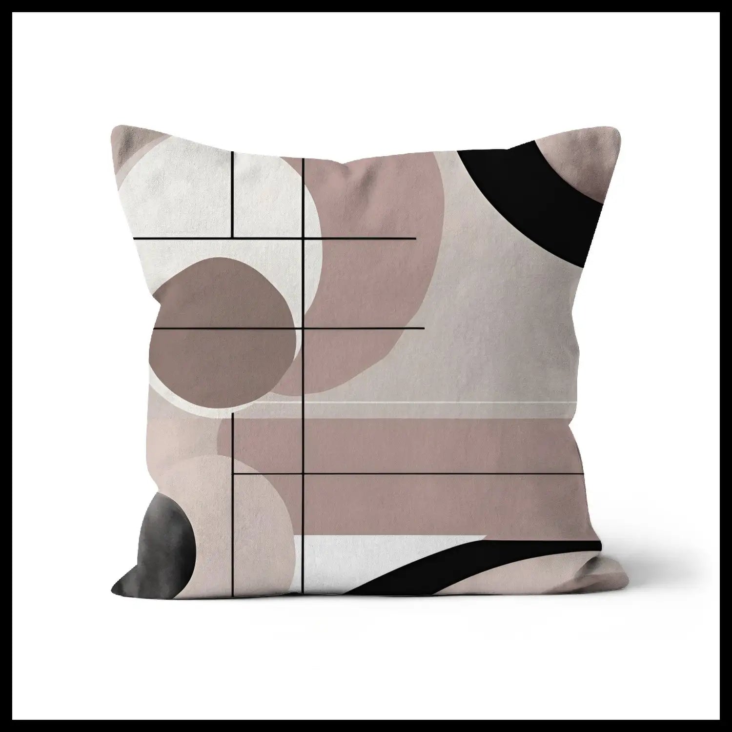 Luxurious Depths: Handmade geometric style throw cushion