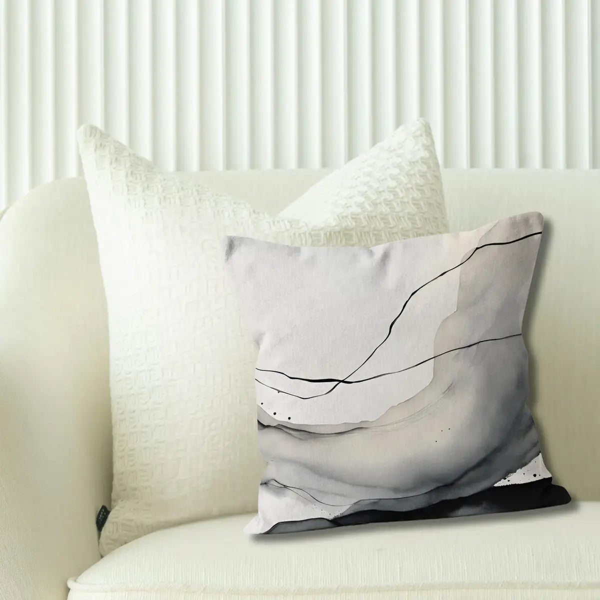 Minimalist Muse - Bespoke Black and White Cushion