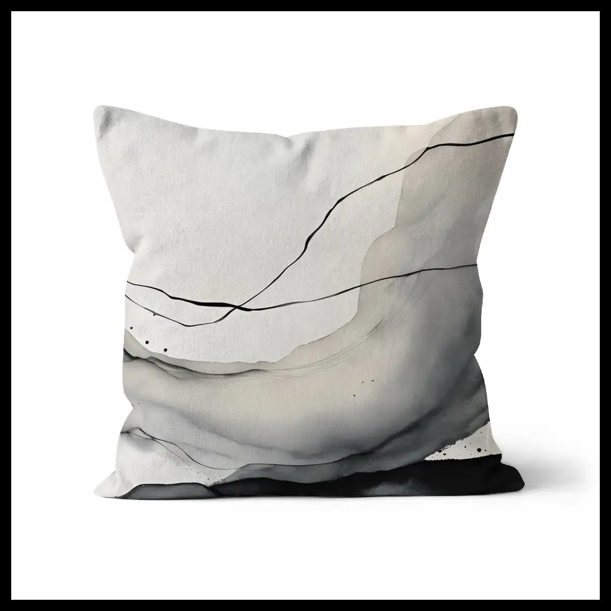 Minimalist Muse - Bespoke Black and White Cushion