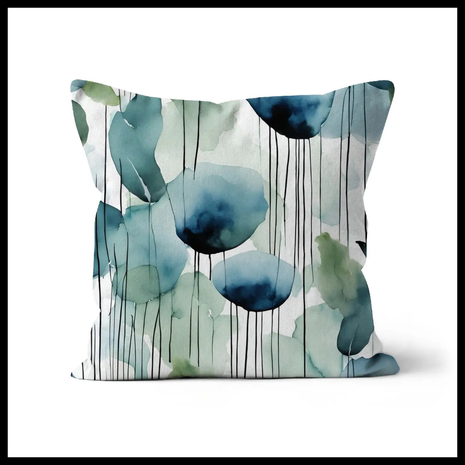 Muted Bloom - botannical minimalist style throw cushion