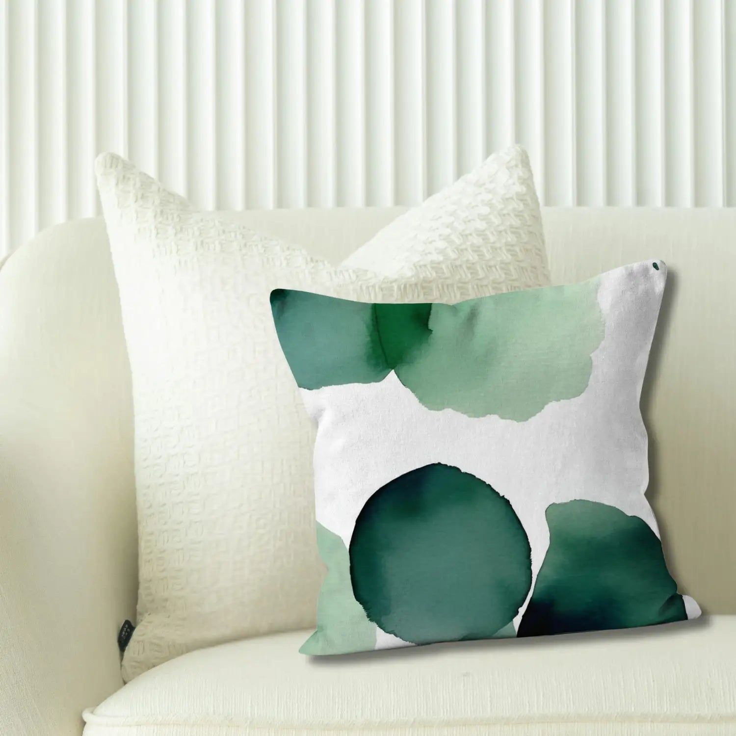 Organic Charm - Handmade Bespoke Cushion in Lush Green