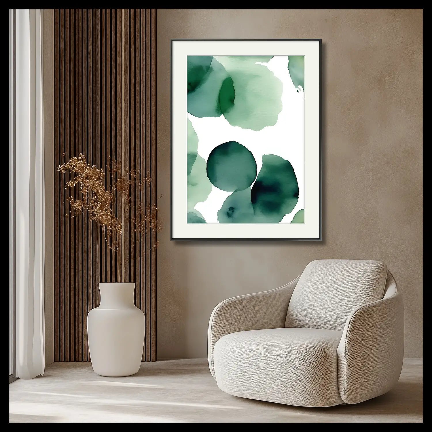 Organic Charm - Abstract Fine Art Print in Lush Green