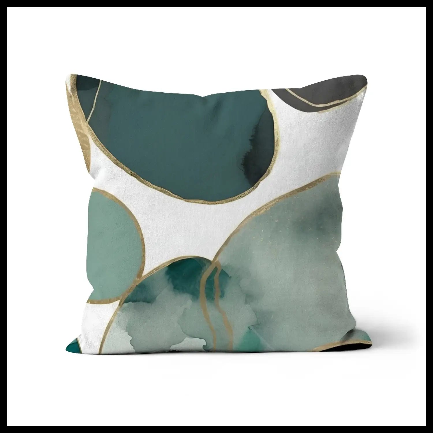 Teal Elegance - handmade decorative coastal style throw pillow