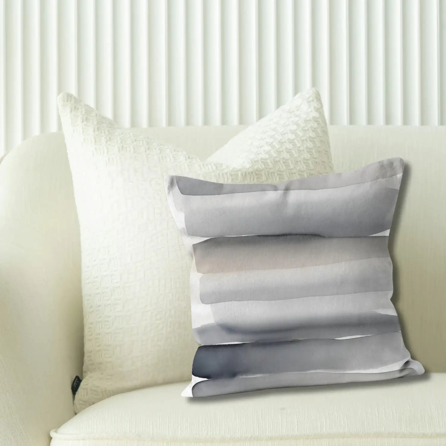 Tenderness throw pillow: handcrafted Nordic style minimalist décor