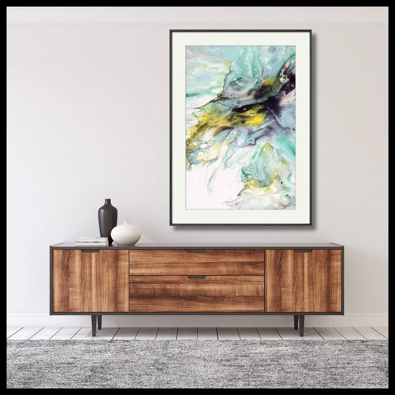 Majestic Fusion - fine art print in turqouise