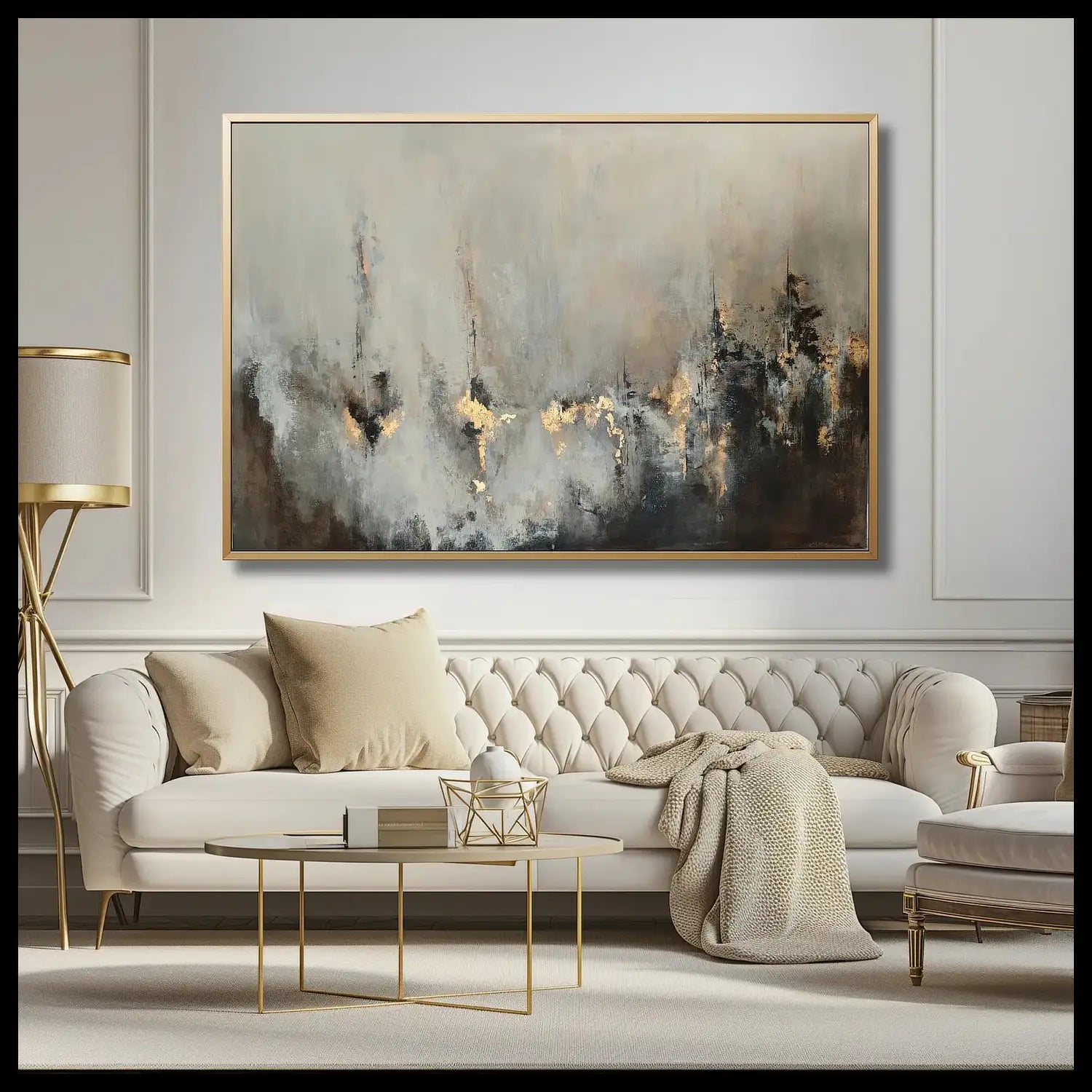 Majestic - modern abstract minimalist art in bronze tones