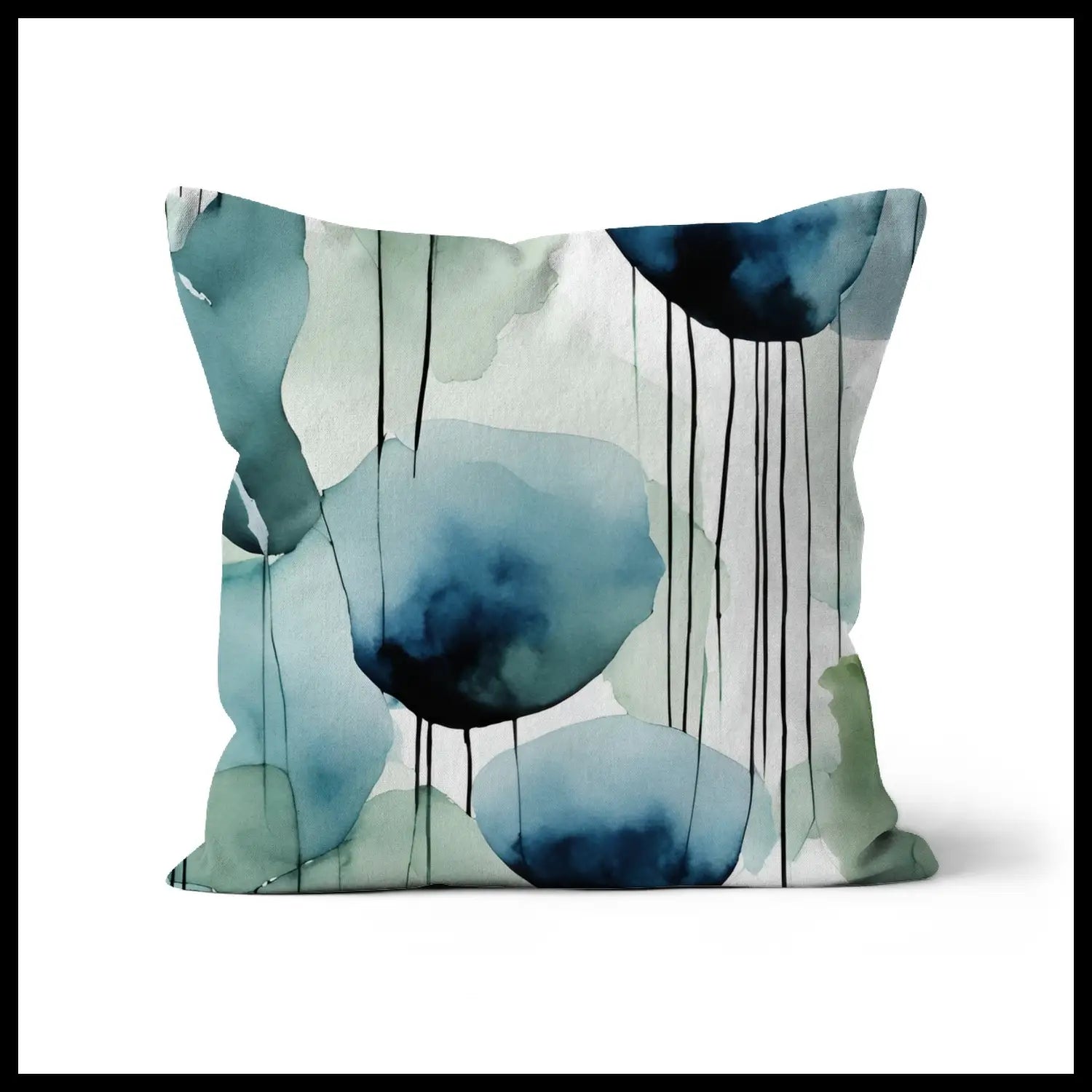 Quiet Bloom - floral minimalist decorative throw pillow