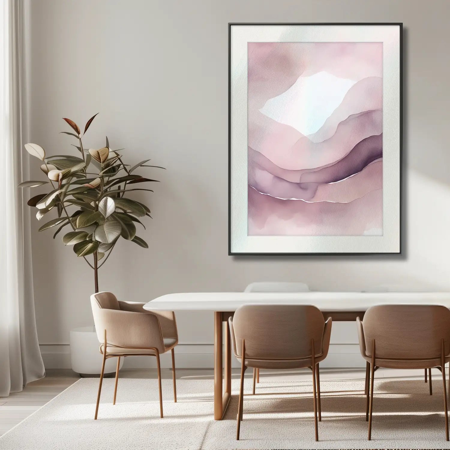 Romantic Whispers - Fine Art Print in Blush and Purple