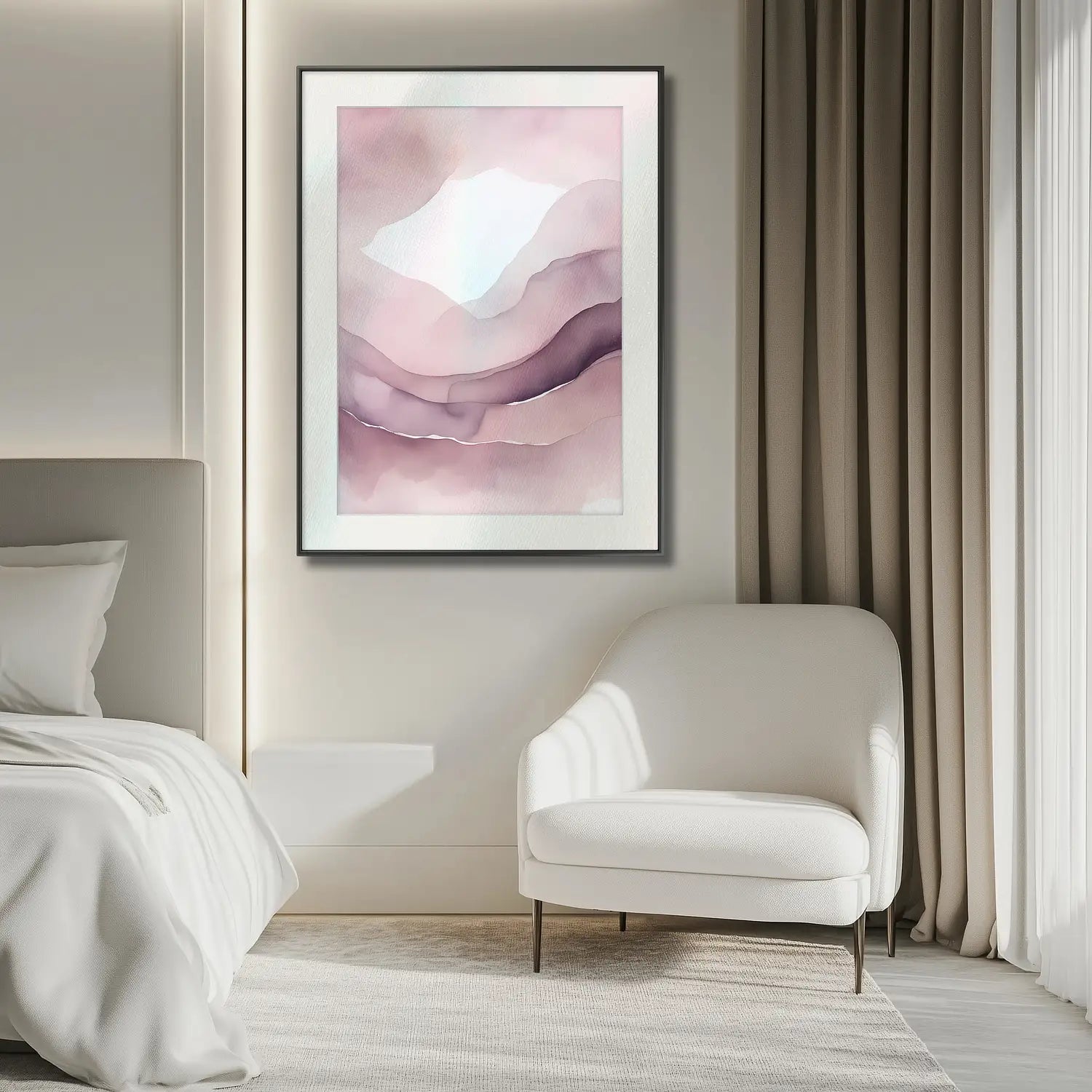 Romantic Whispers - Fine Art Print in Blush and Purple