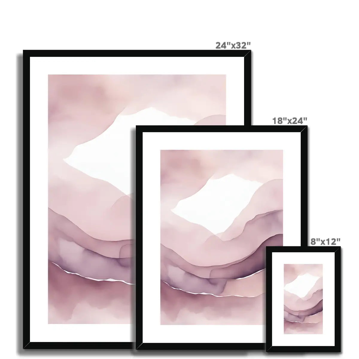 Romantic Whispers - Fine Art Print in Blush and Purple