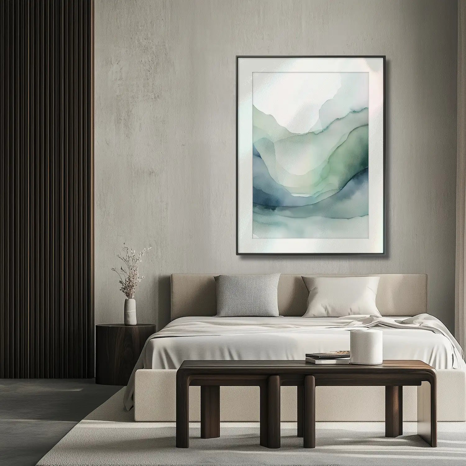 Sea Breeze - Calming Elegance, Wall Art in Teal.