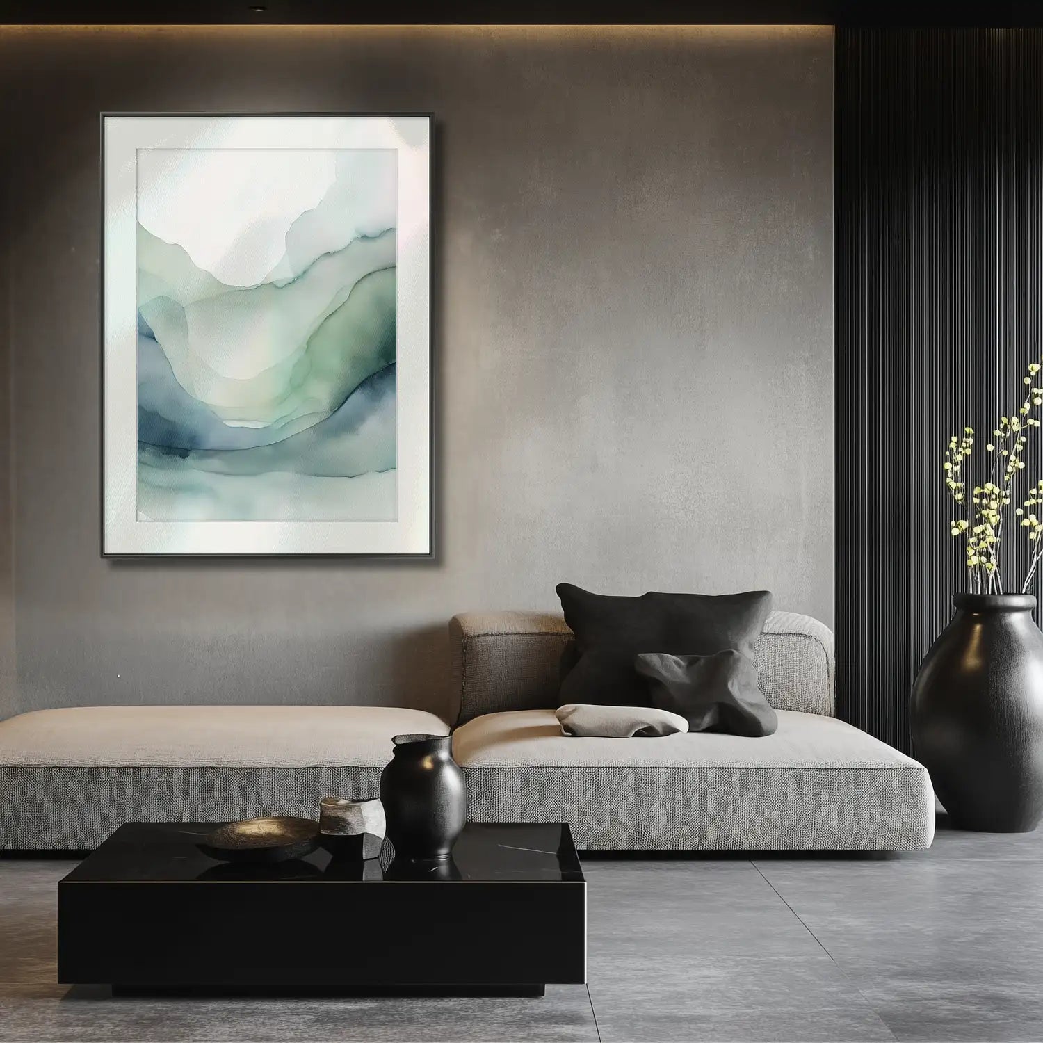 Sea Breeze - Calming Elegance, Wall Art in Teal.