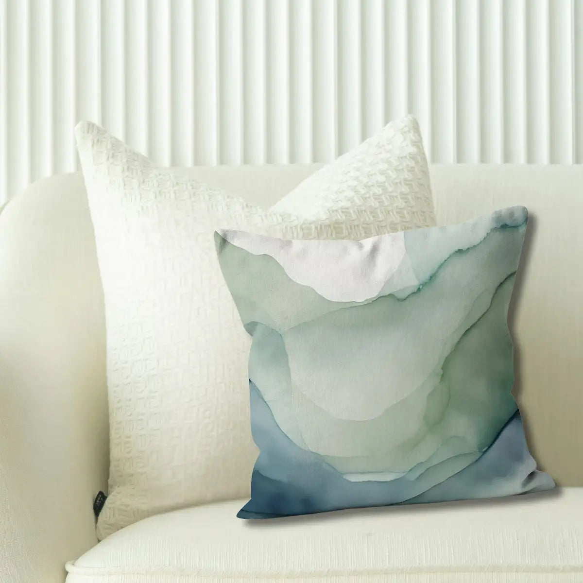 Sea Breeze: Calming elegance. Bespoke Cushion in Teal