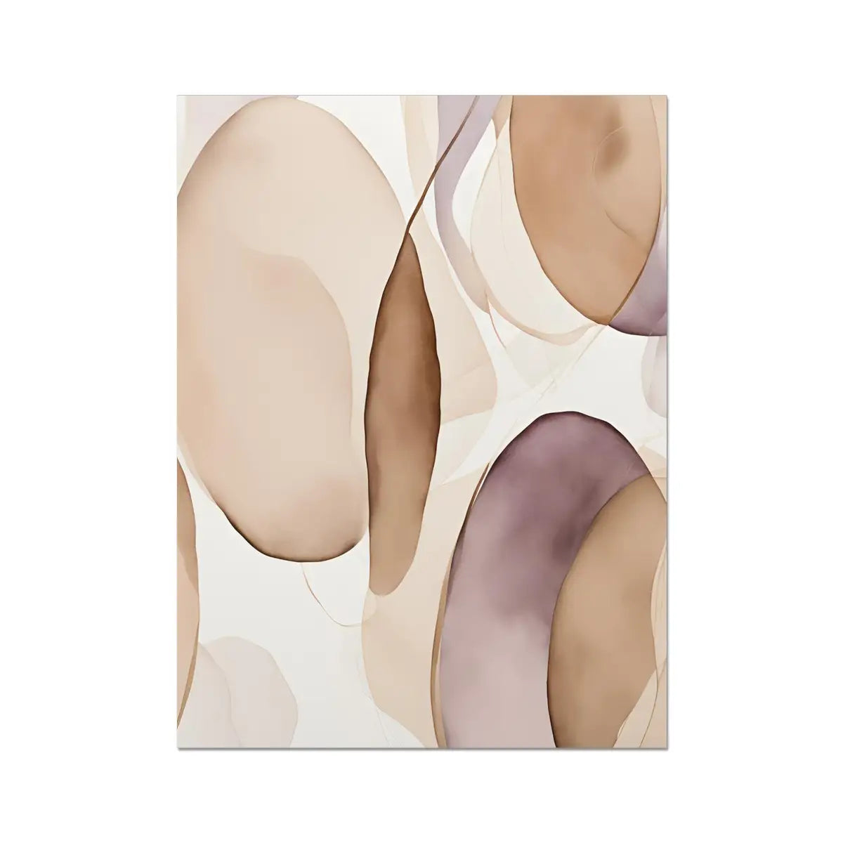 Understated Elegance - Beige and Mauve Artwork