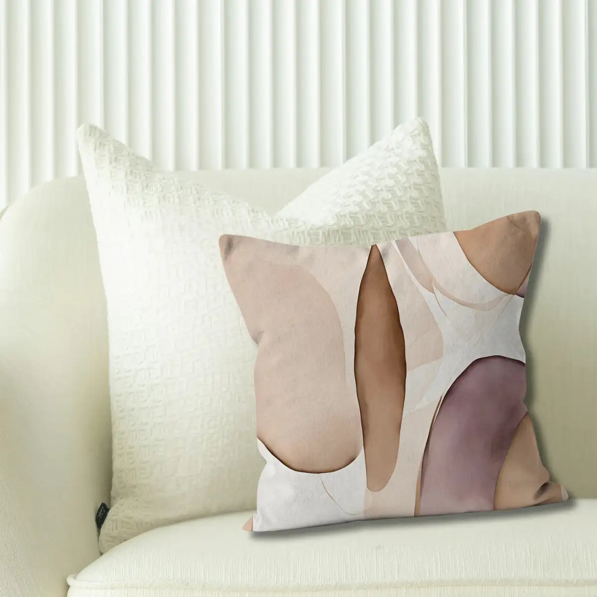 Understated Elegance - Bespoke Beige and Mauve Cushion