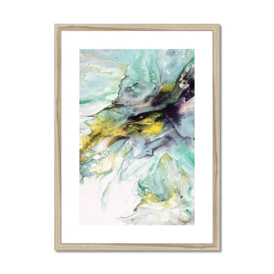 Majestic Fusion - fine art print in turqouise