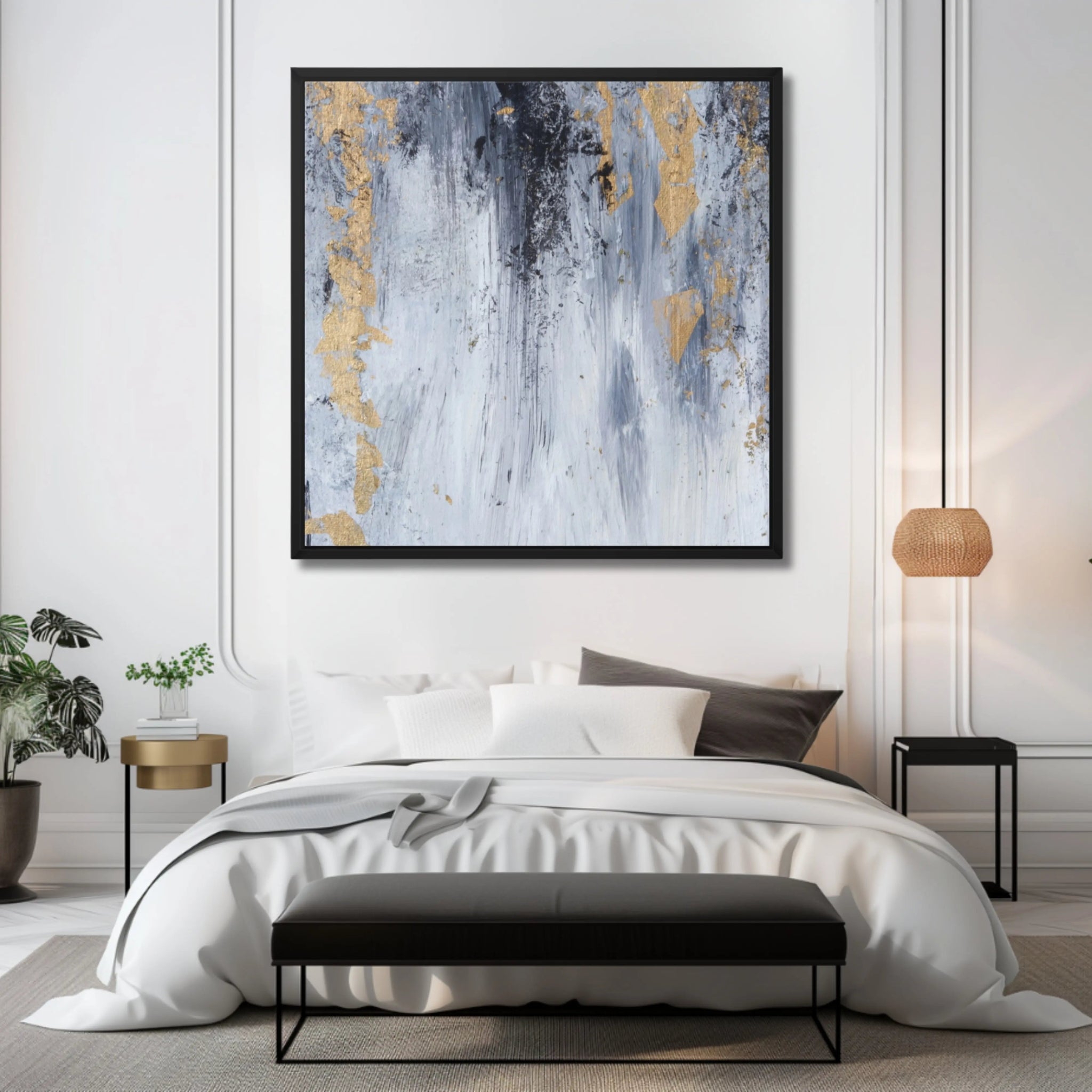 Beyond the Veil | Luxury Canvas Art in Black and White - Anez Ka Arts Luxury Wall Art