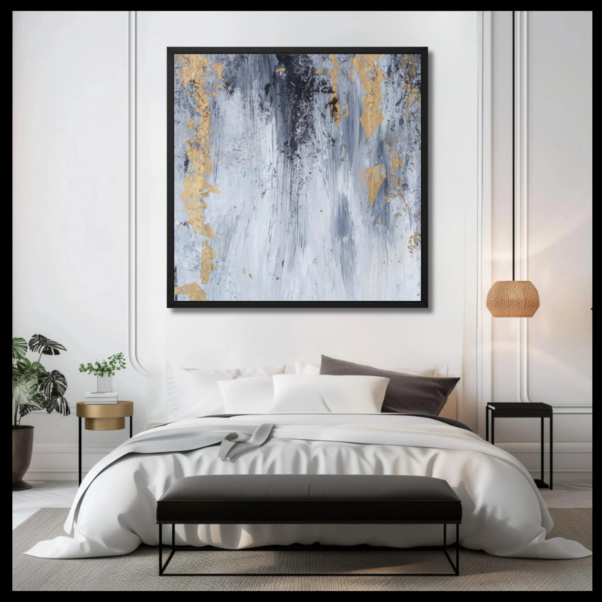 Beyond the Veil | Luxury Canvas Art in Black and White - Anez Ka Arts Luxury Wall Art