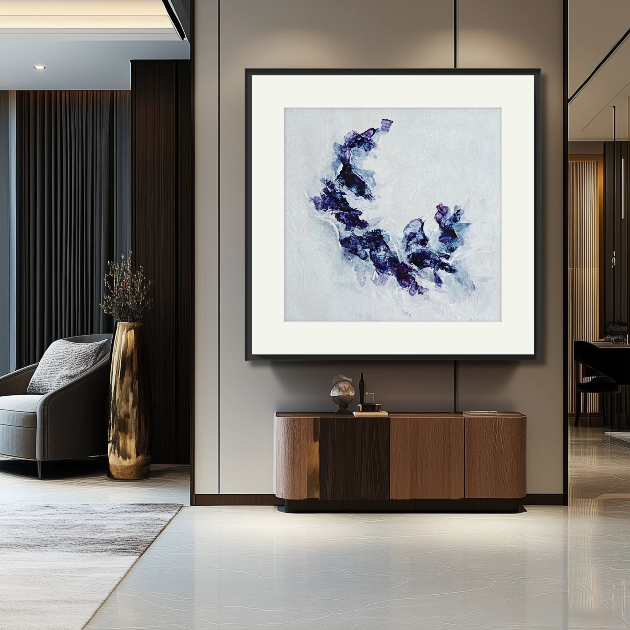 Blue Sapphire | Exclusive Framed Fine Art Print - Anez Ka Arts Luxury Wall Art