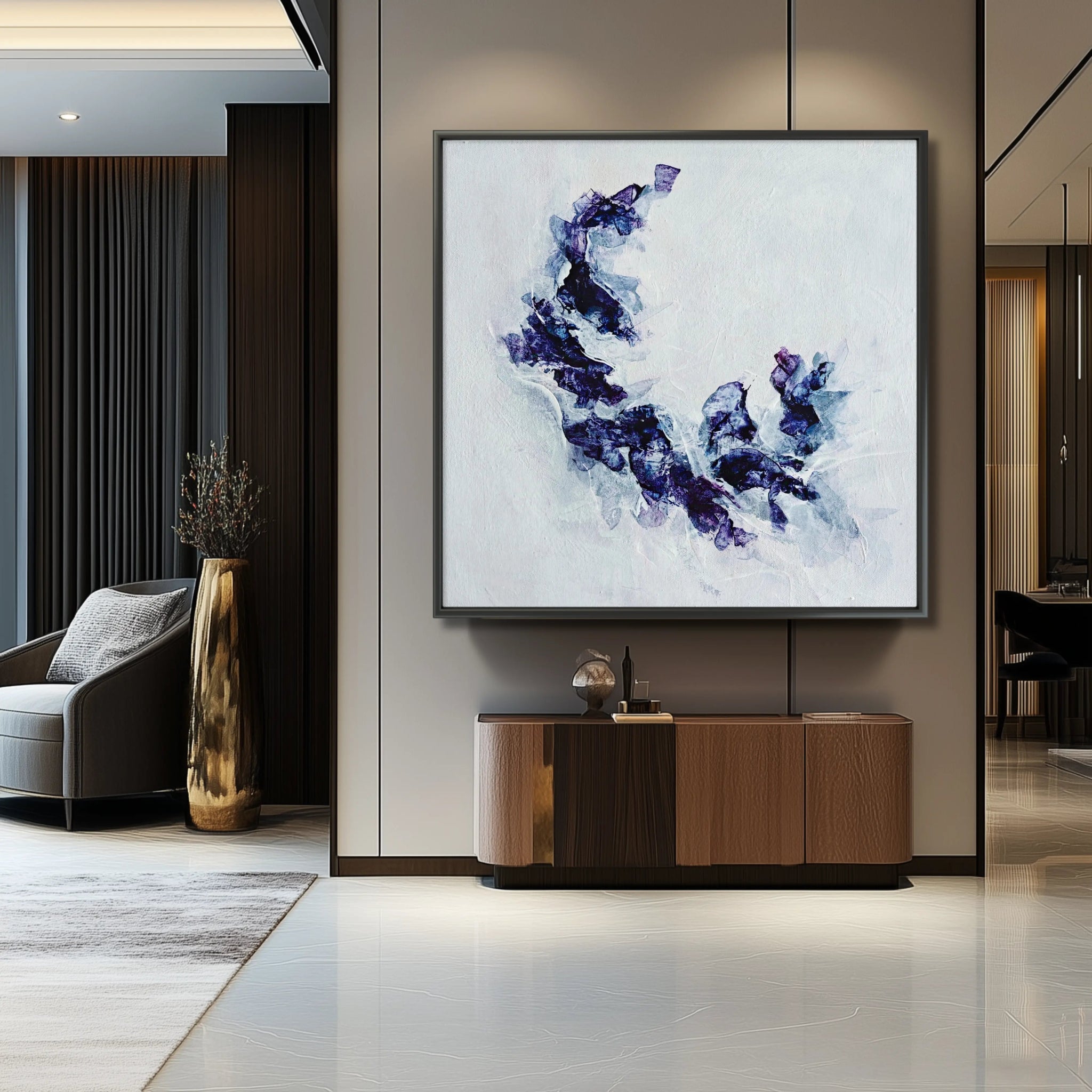 Blue Sapphire | Exclusive Framed Fine Art Print - Anez Ka Arts Luxury Wall Art