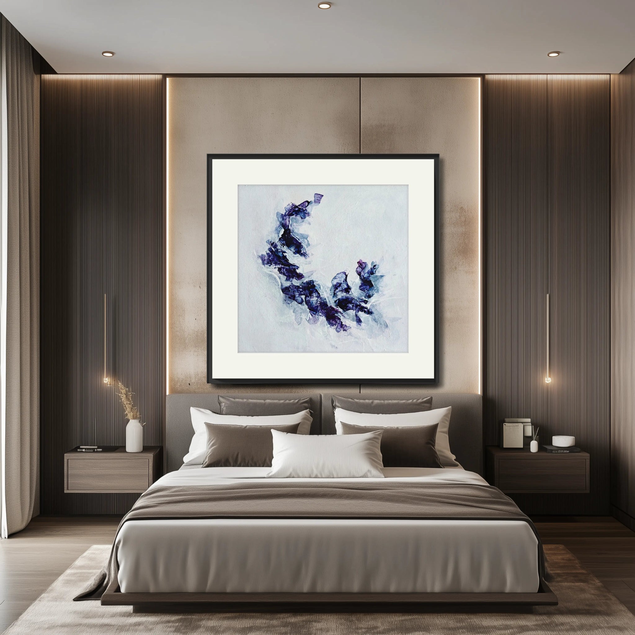 Blue Sapphire | Exclusive Framed Fine Art Print - Anez Ka Arts Luxury Wall Art