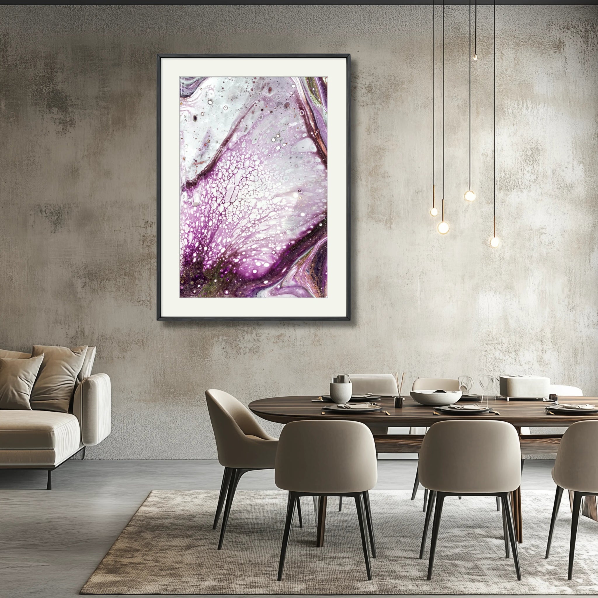 Burgundy Dream | Exclusive Abstract Art Paper Print - Anez Ka Arts Luxury Wall Art