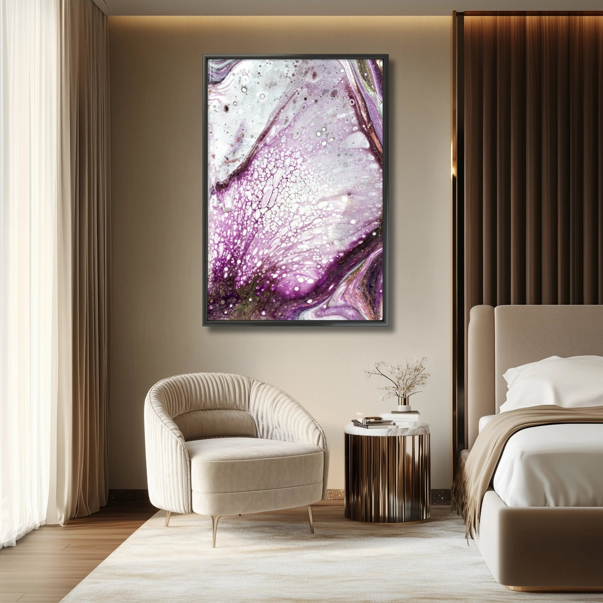 Burgundy Dream | Exclusive Abstract Art Paper Print - Anez Ka Arts Luxury Wall Art