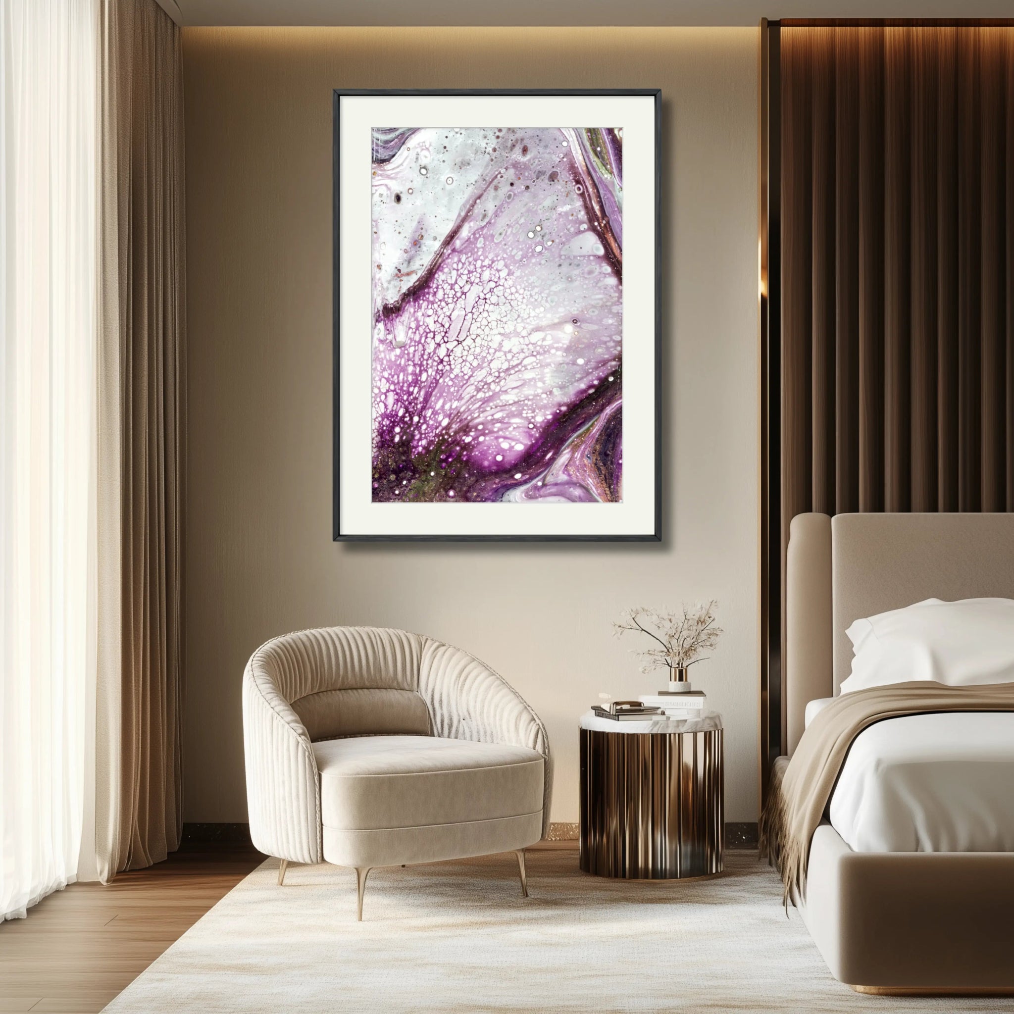 Burgundy Dream | Exclusive Abstract Art Paper Print - Anez Ka Arts Luxury Wall Art