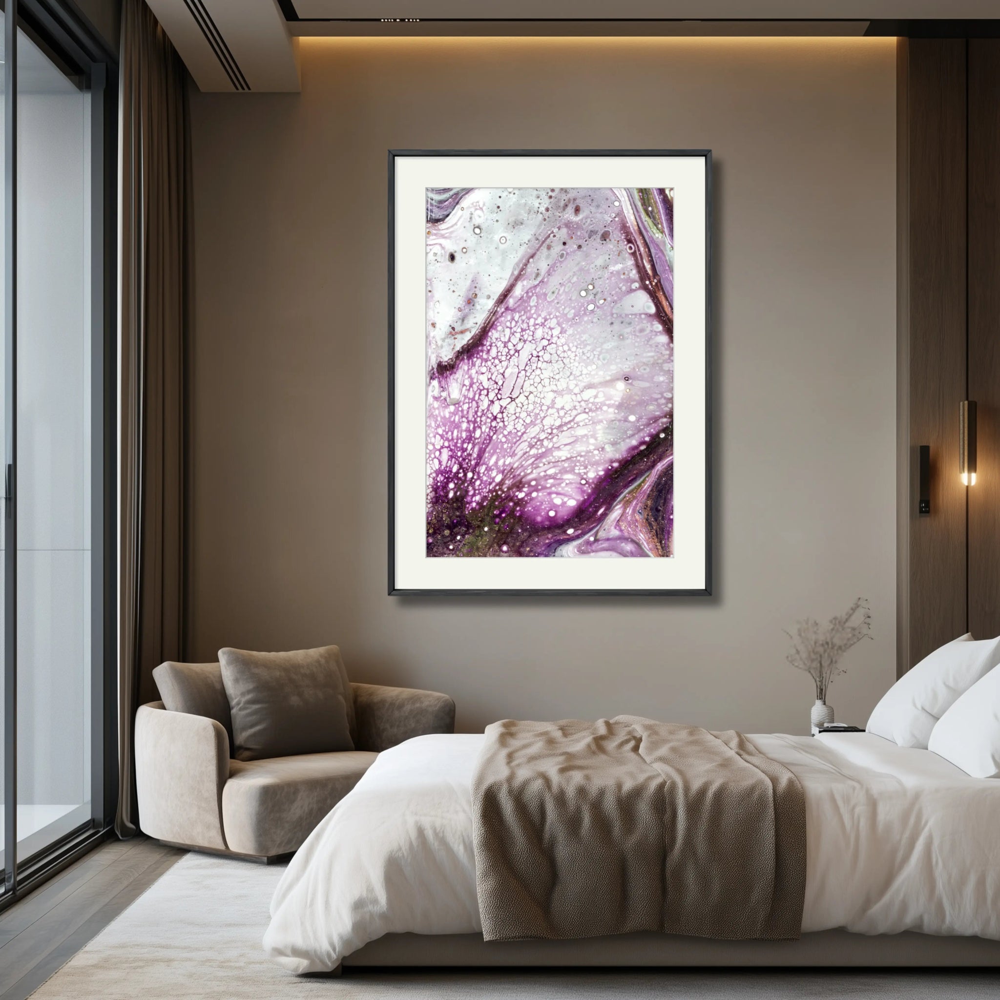 Burgundy Dream | Exclusive Abstract Art Paper Print - Anez Ka Arts Luxury Wall Art