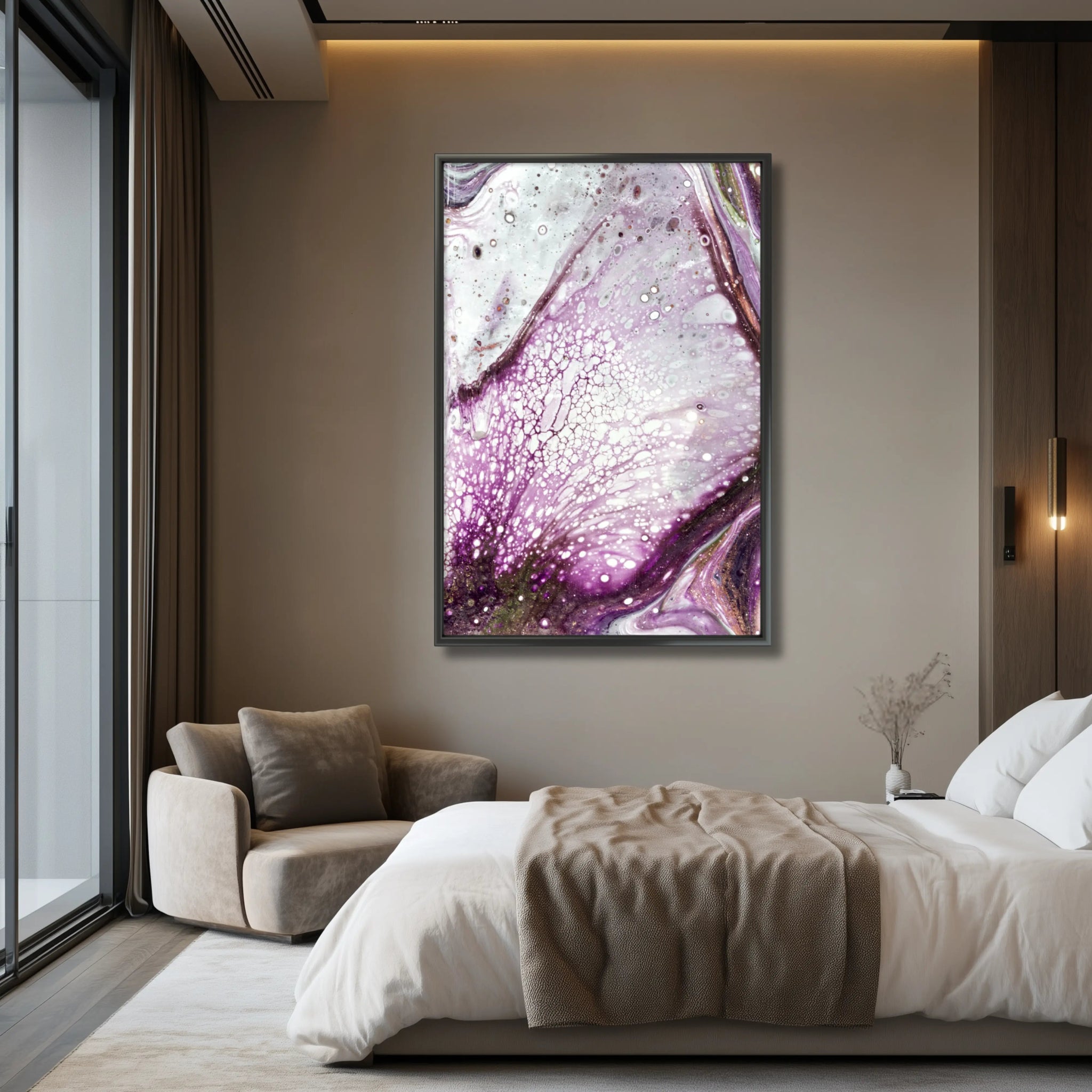 Burgundy Dream | Exclusive Abstract Art Paper Print - Anez Ka Arts Luxury Wall Art