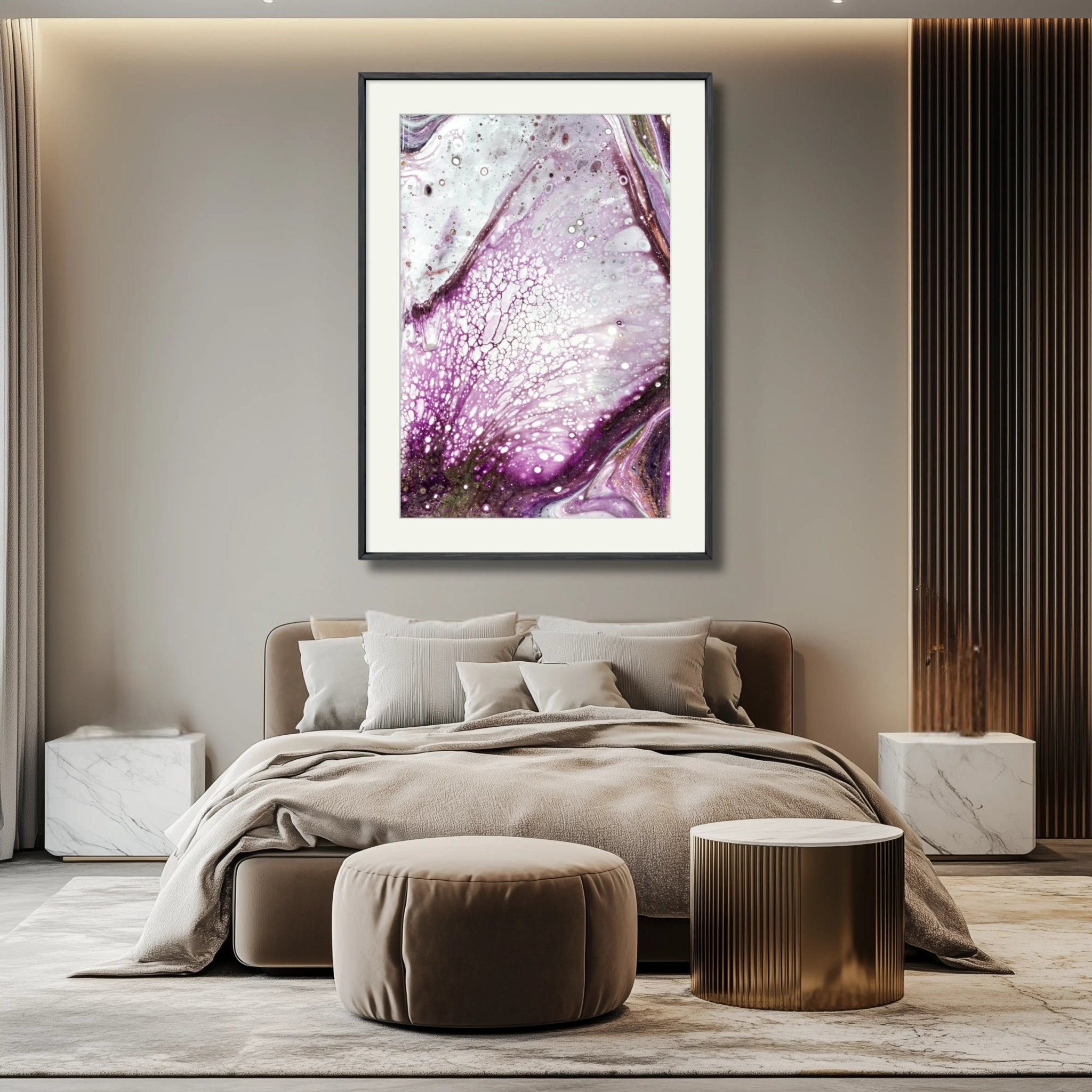 Burgundy Dream | Exclusive Abstract Art Paper Print - Anez Ka Arts Luxury Wall Art