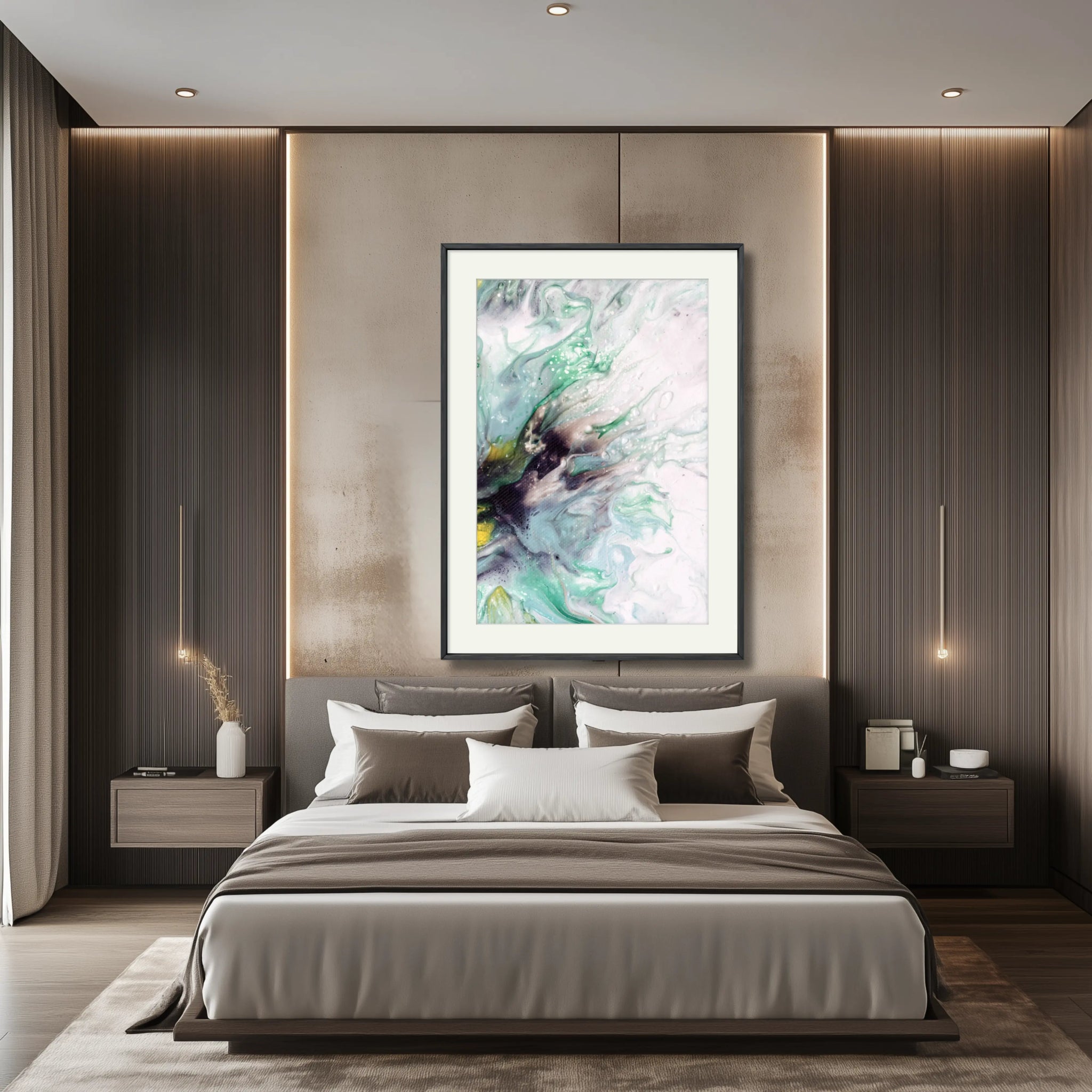 Celestial Embrace | Luxury Wall Art Print - Anez Ka Arts Luxury Wall Art