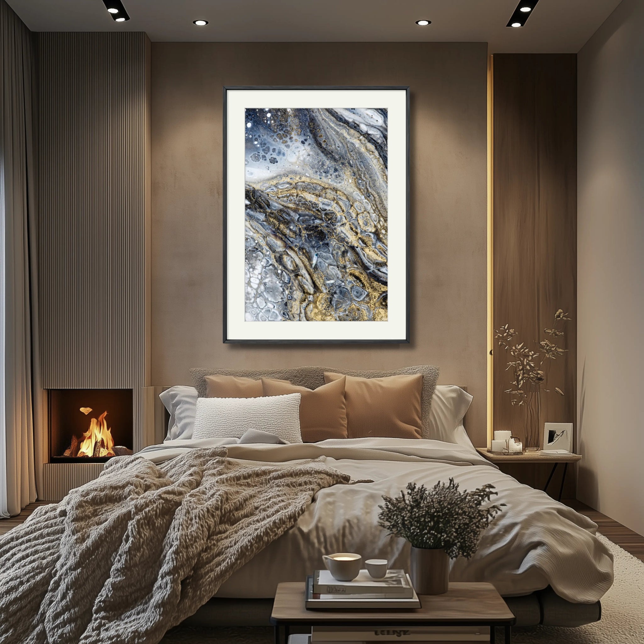 Chic Noir | Luxury Framed Wall Art in Black - Anez Ka Arts Luxury Wall Art