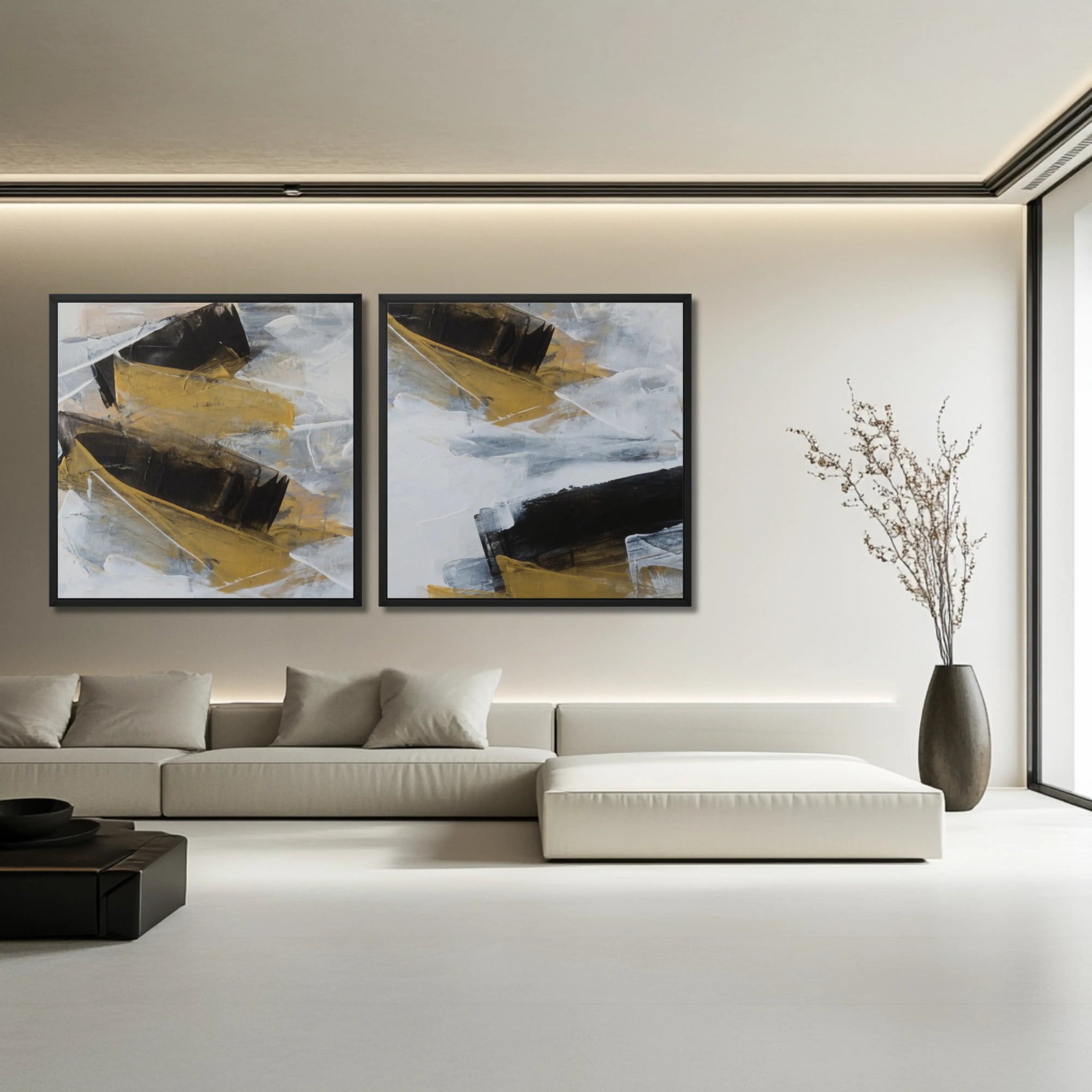 Deluxe Duo | Luxury Wall Art Set for Contemporary Homes - Anez Ka Arts Luxury Wall Art