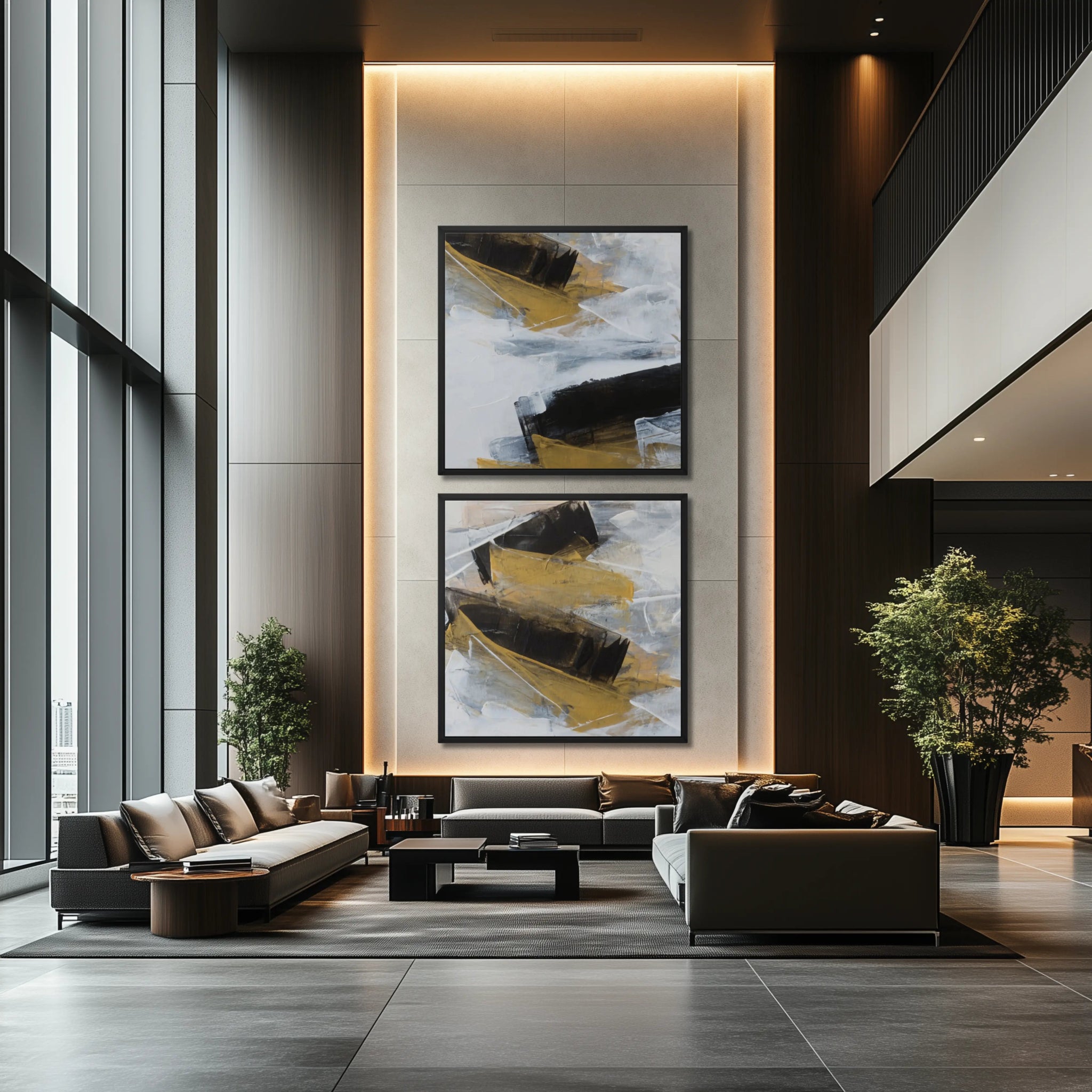 Deluxe Duo | Luxury Wall Art Set for Contemporary Homes - Anez Ka Arts Luxury Wall Art